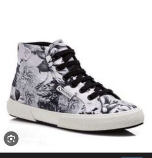 Superga Monochrome Floral High-Tops